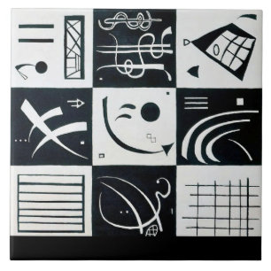 Dreißig, biomorphe Abstraktion - Kandinsky Fliese