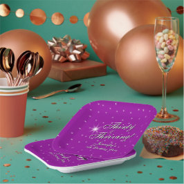 Dreißig und dreckig rosa Lila 30. Geburtstag Platz Pappteller