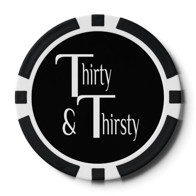 Dreißig und dreißig pokerchips (Vorderseite)