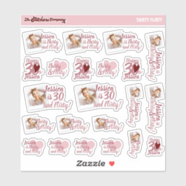 Dreißig- und Kokette Geburtstagskartelle | Dreißig Aufkleber