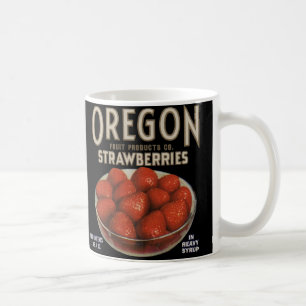 Dreißigerjahre Oregon-Erdbeeraufkleberdruck Kaffeetasse