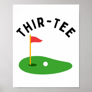 Dreißigster 30. Golf-Geburtstagsparty Dreißigster  Poster