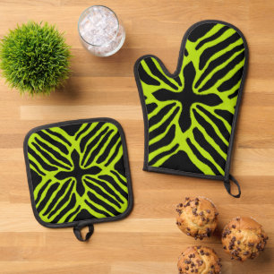 Dreistreifen-Pfeilgiftfrosch Ofenhandschuh & Topflappen-Set