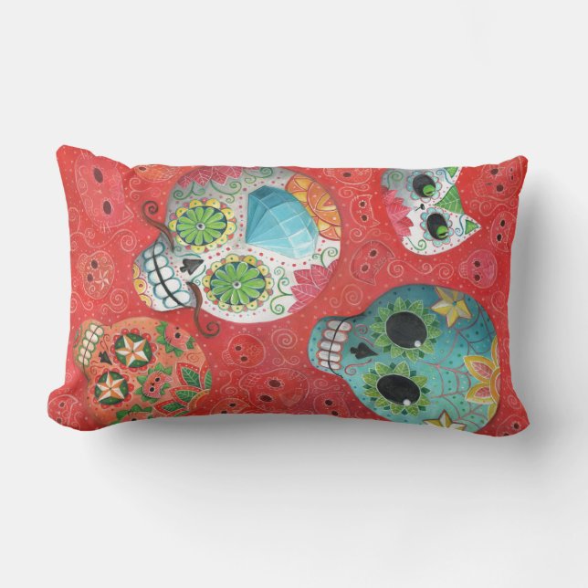 Dreitägig von den toten Schädeln Lendenkissen (Vorderseite)