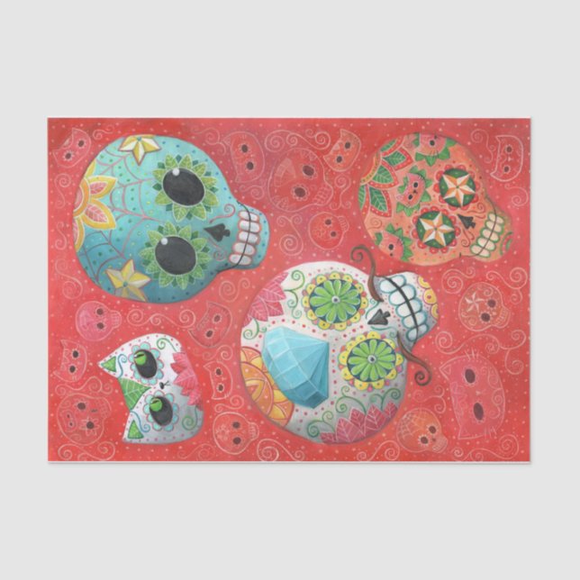 Dreitägig von den toten Schädeln Seidenpapier (Vorderseite)