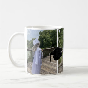 Dreiteilige Fotocollage zum Abschluss Kaffeetasse