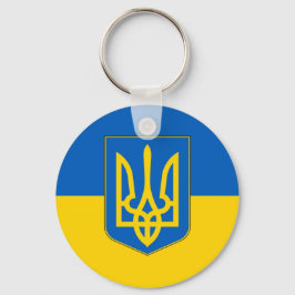 Dreizack der Flagge der Ukraine Schlüsselanhänger