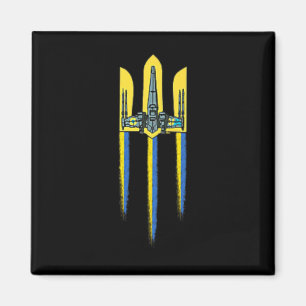 Dreizack-Symbol Wappen Ukraine Logo Magnet