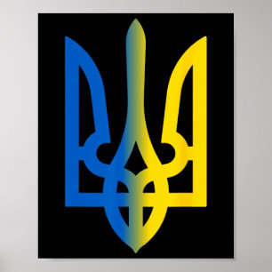 Dreizack Ukrainisch Wolodymyr Selenskyj Präsident Poster