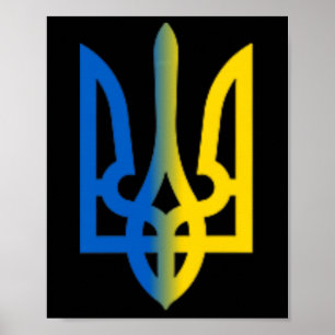 Dreizack Ukrainisch Wolodymyr Selenskyj Präsident  Poster