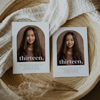 Dreizehn Arch Foto Geburtstag Einladung