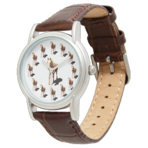 Dreizehn Palomino Pferde, Ladys Leather Watch Armbanduhr