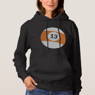 Dreizehn Team Nummer 13 Lucky Orange Ball Billiard Hoodie