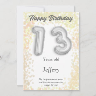 Dreizehnjährig Happy Birthday Card