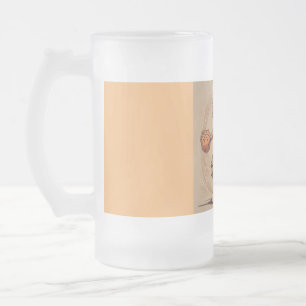Dreizeiger Mattglas Bierglas