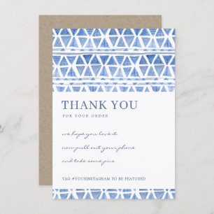 DREIZIERTES PATTERGESCHÄFTSLOGO DANKESKARTE