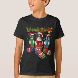 Drentse Patrijshond in Weihnachtssocken T-Shirt