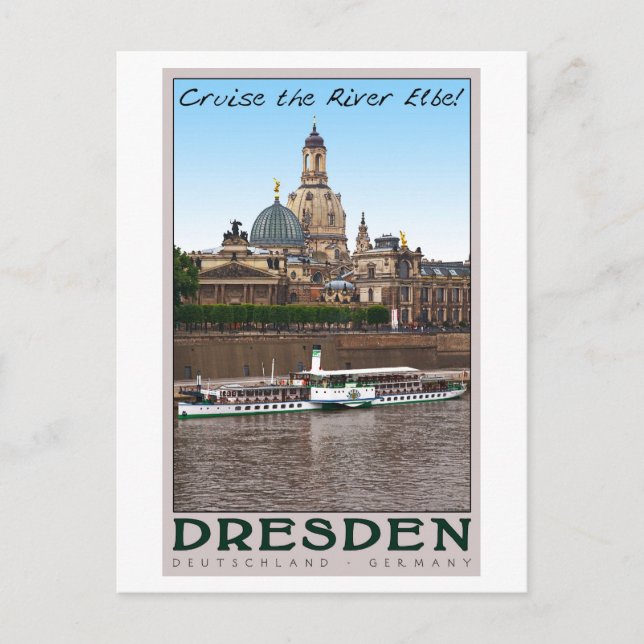 Dresden - An der Elbe Postkarte (Vorderseite)
