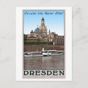 Dresden - Auf der Elbe Postkarte