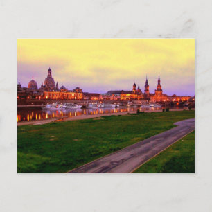 Dresden bei Nacht Postkarte