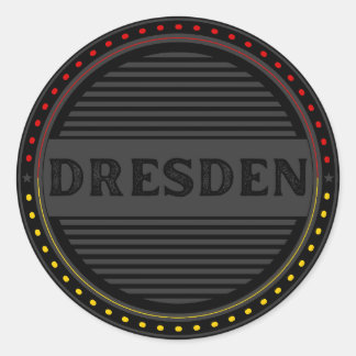 Dresden City Pride Emblem – German Identity Runder Aufkleber