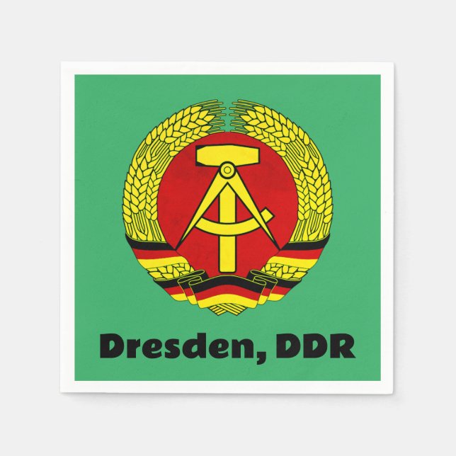 Dresden, DDR, Dresden, Deutschland - DDR Serviette (Vorderseite)