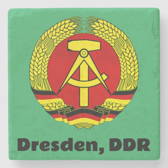 Dresden, DDR, Dresden, Deutschland - DDR Steinuntersetzer (Vorderseite)
