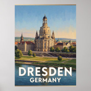 Dresden Deutschland Barock Wahrzeichen Blick Poster