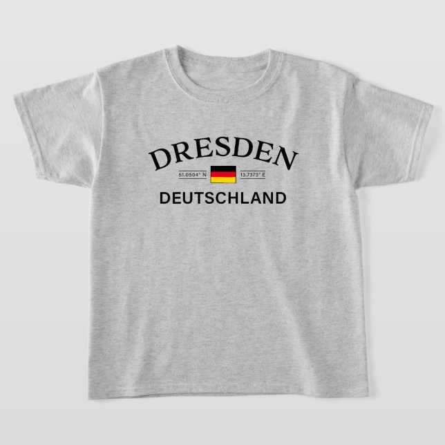 Dresden Deutschland Coordinates German Kids T-Shirt (Ablage )