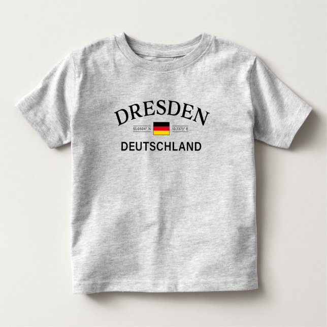 Dresden Deutschland Coordinates German Kleinkind T-shirt (Vorderseite)