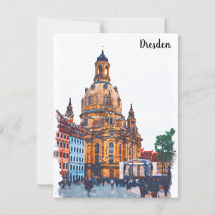 Dresden Deutschland Frauenkirche Stadtansicht Postkarte