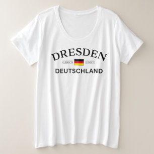 Dresden Deutschland Koordinaten Deutsch Große Größe T-Shirt