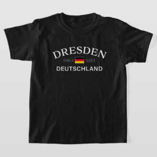 Dresden Deutschland Koordinaten Deutsche Kinder T-Shirt