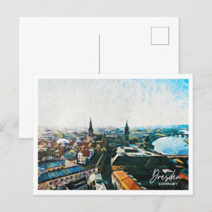 Dresden Deutschland Schöne Öllandschaft Postkarte