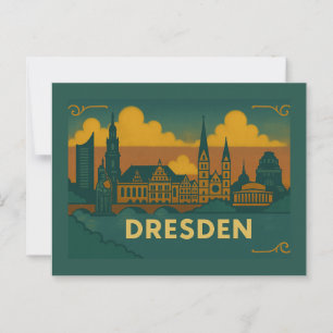 Dresden Deutschland Städtische Kunst Postkarte
