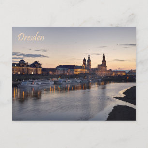 Dresden Elbe Ansicht Postkarte