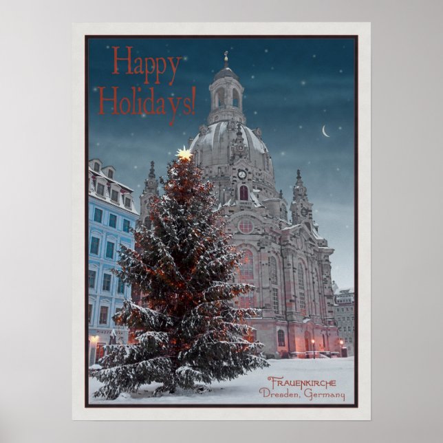 Dresden - Frauenkirche Tannenbaum - HH WB Poster (Vorne)