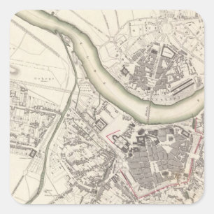 Dresden Quadratischer Aufkleber