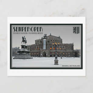 Dresden - Semperoper Winter Postkarte
