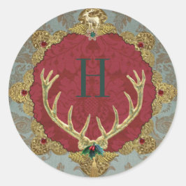 Dresden Siegel "Lordly Round Monogram" Runder Aufkleber