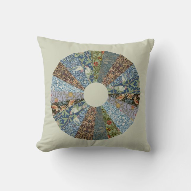 Dresden Teller Quilt Patchwork William Morris Kissen (Vorderseite)