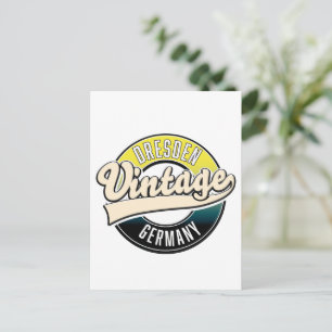 Dresden Vintage Style Logo Postkarte