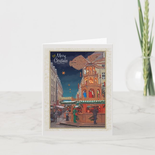 Dresden - Weihnachtspyramide - Lux W Feiertagskarte (Vorderseite)