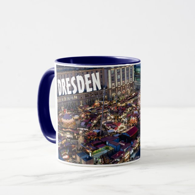 Dresdener Weihnachtsmarkt Tasse (Vorderseite Links)