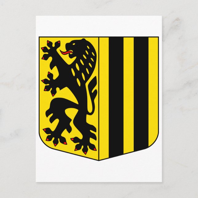 Dresdner Coat Arms offiziell Deutschland Sachsen-S Postkarte (Vorderseite)