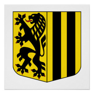 Dresdner Emblem Deutschland Flagge Symbol Wappen Poster