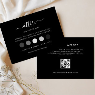 Dress Code Black Wedding Atture for Guest QR Code Begleitkarte