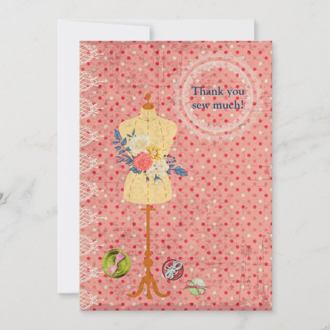 Dress form Dressform Danke Karte (Vorderseite)