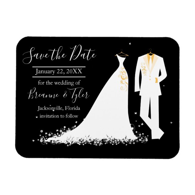 Dress & Tux - Speichern des Datumsfelds Magnet (Horizontal)