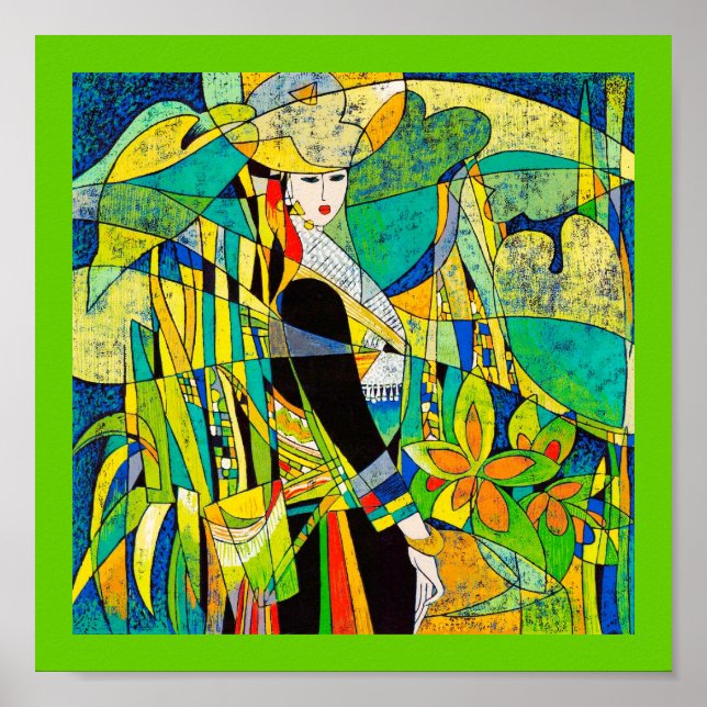 Dress Up Ping Hao orientalische abstrakte Malkunst Poster (Vorne)